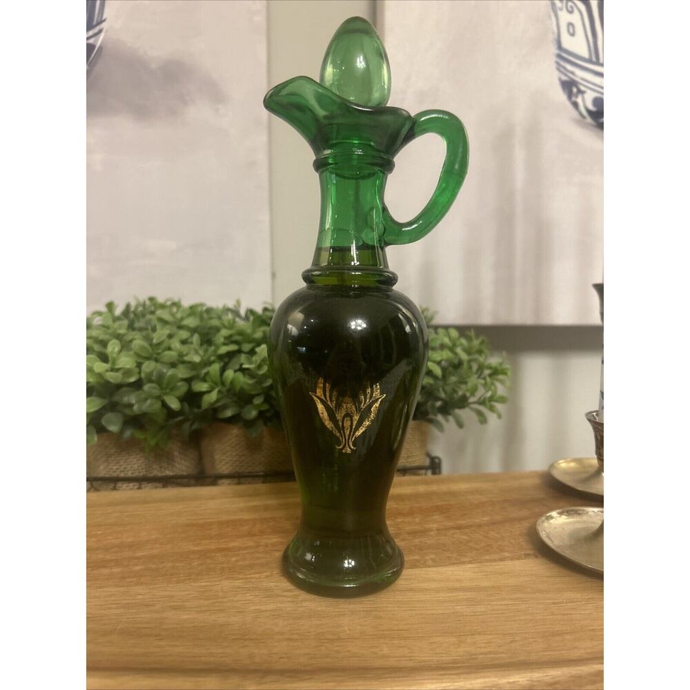 Vintage AVON Nile Green Bath Urn Bird of Paradise Bath Oil 6 fl oz -3/4 Full!! - Picture 5 of 6